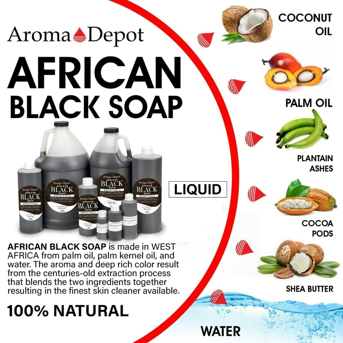 African Black Soap Wholesale - Organic Unrefined Natural Soap Bar for Skin & Hair