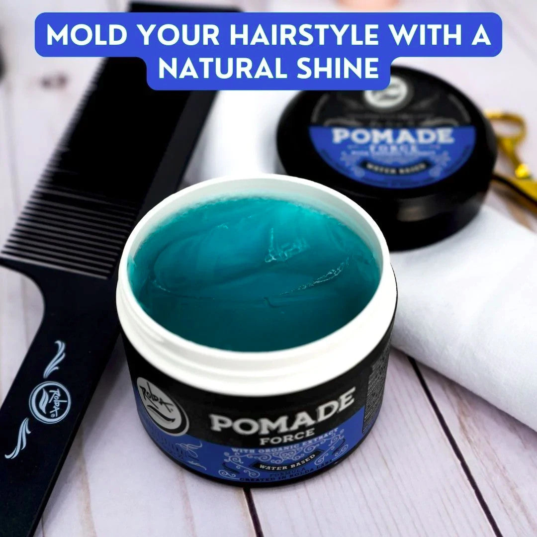 Water-Based Hair Pomade for Men - Medium Hold & Shine, 5.29 oz