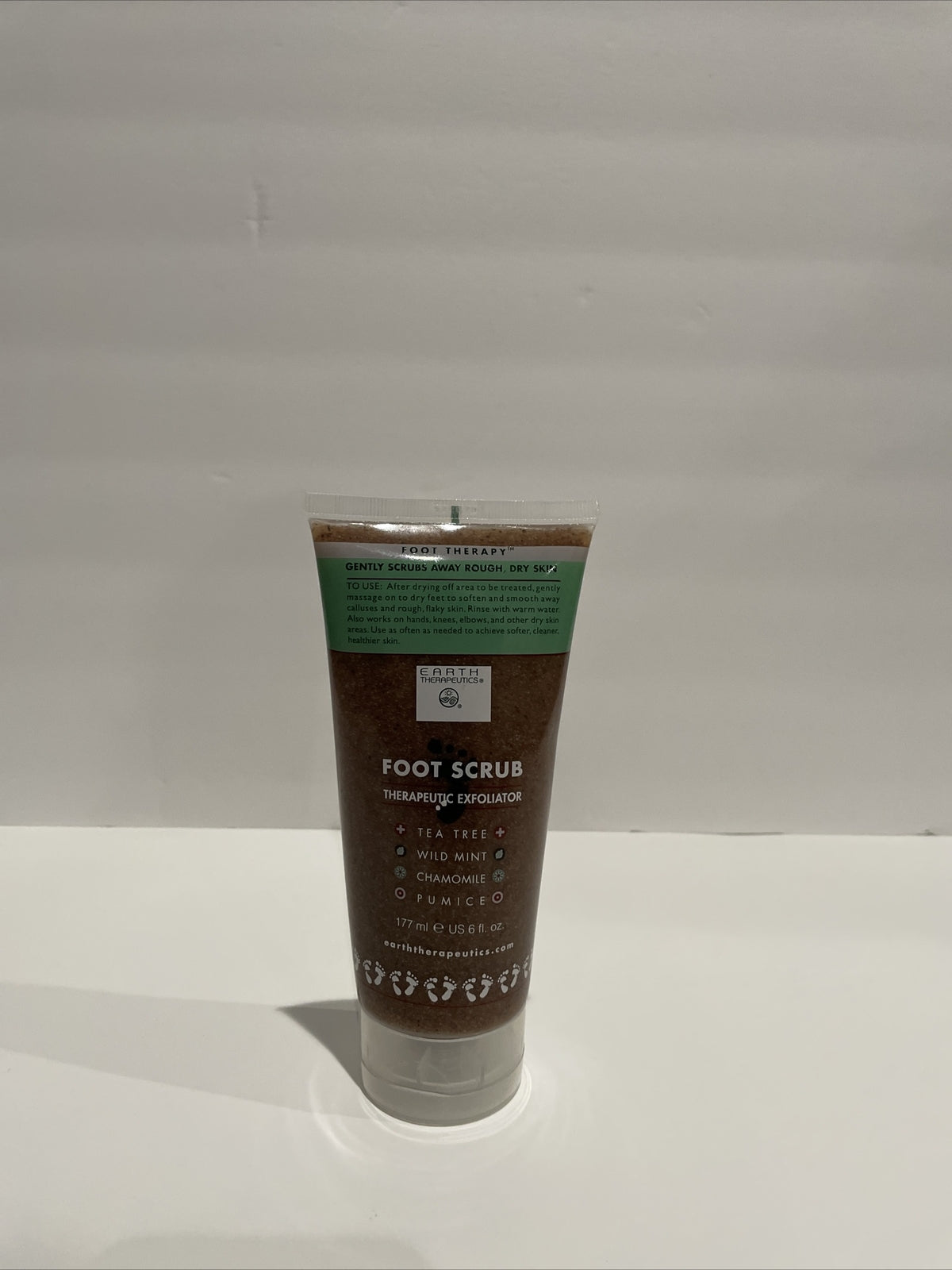 Earth Therapeutics Foot Scrub Therapeutic Exfoliator 6 oz With Tea