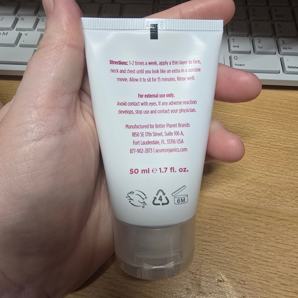 Acure Pore Clarifying Red Clay Mask – 1.7oz