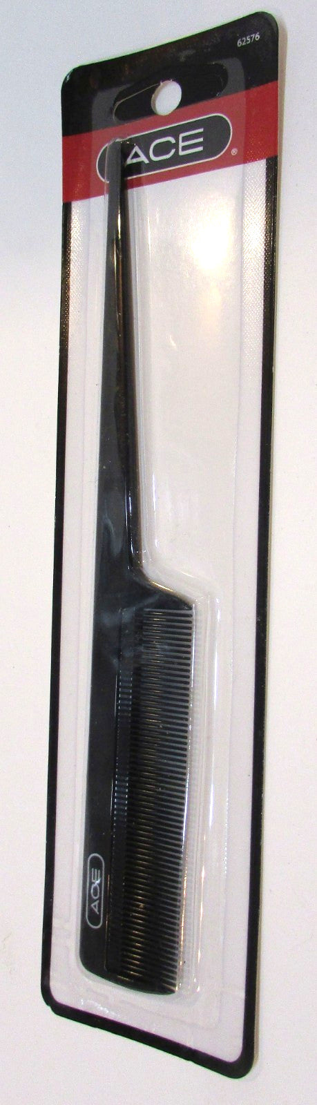 Black Hard Rubber Rat Tail Hairdressing Comb for Salon Styling