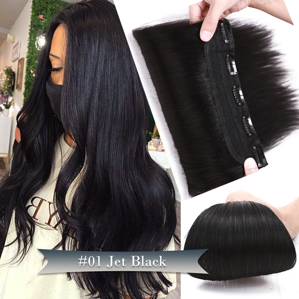 Thick 100% Human Hair Clip-In Extensions - Full Head V-Shape or I-Shape