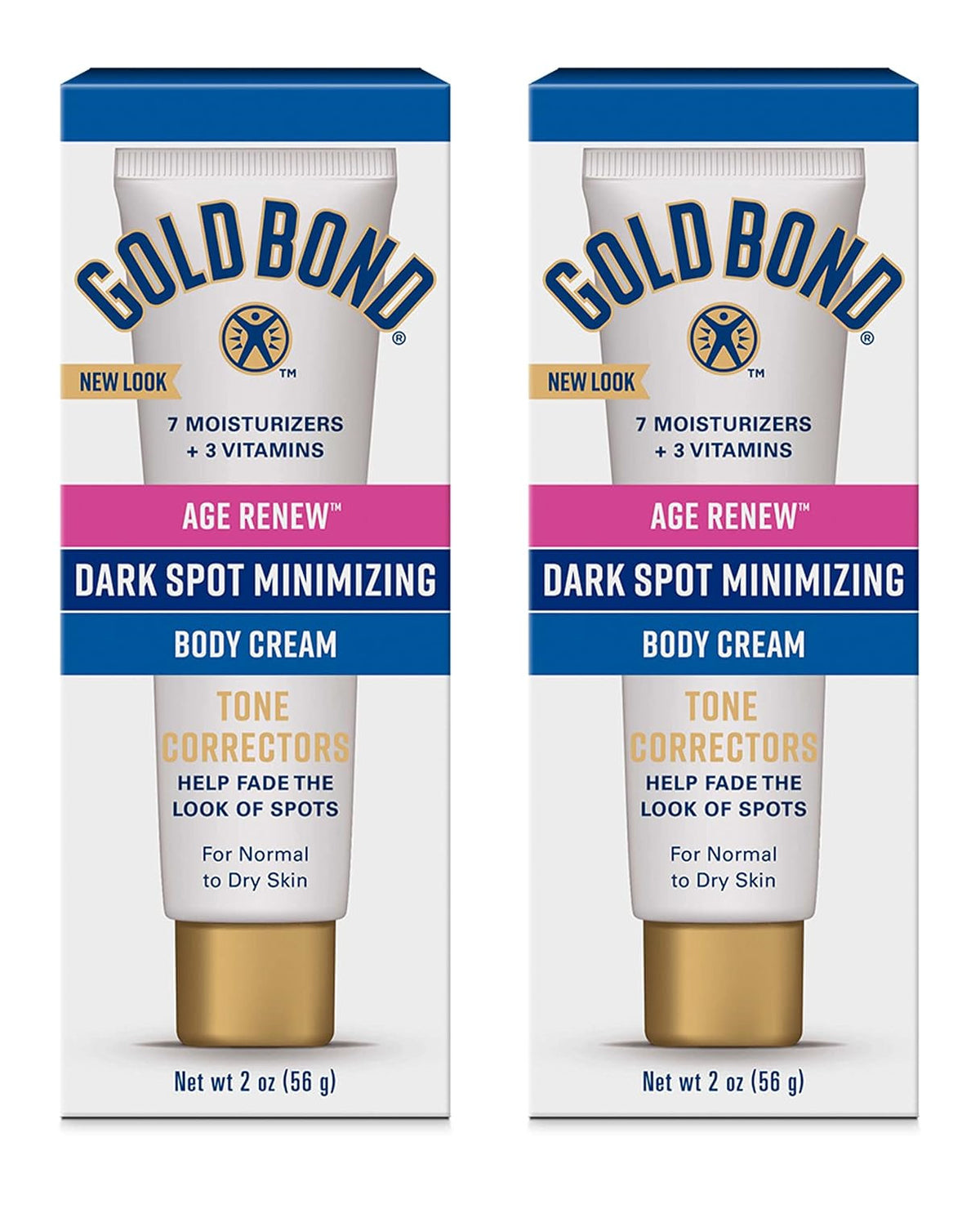 Gold Bond Age Renew Dark Spot Minimizing Body Cream, 2 oz (Pack of 2)