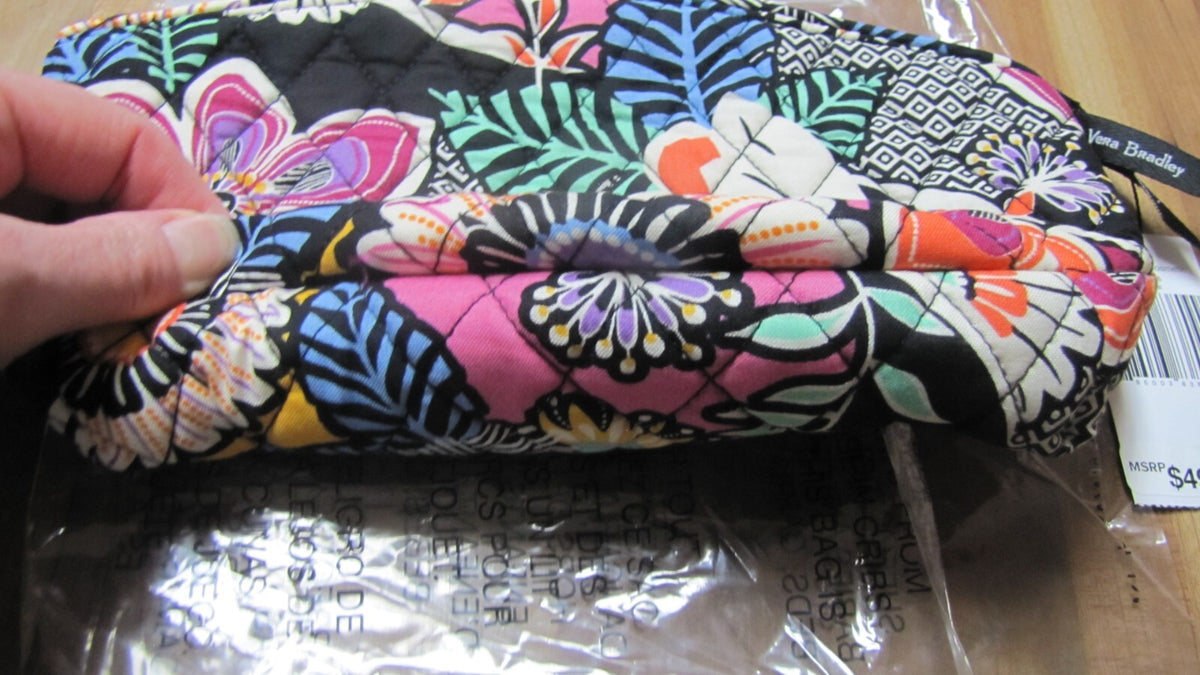 Medium Travel Cosmetic Case with Floral Pattern - Vera Bradley Inspired