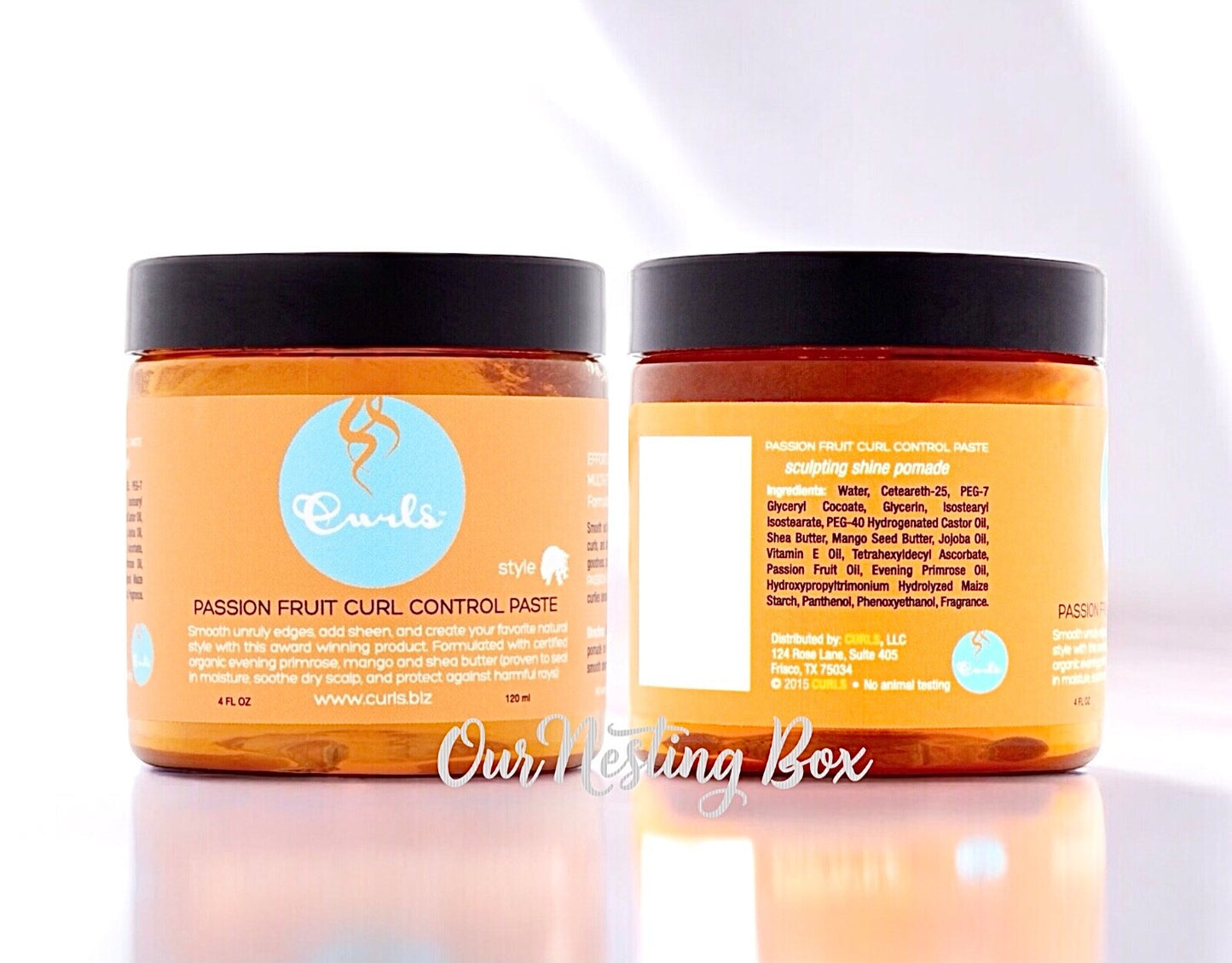 Organic Passion Fruit Curl Control Paste - 4oz Styling Pomade for Frizz & Shine