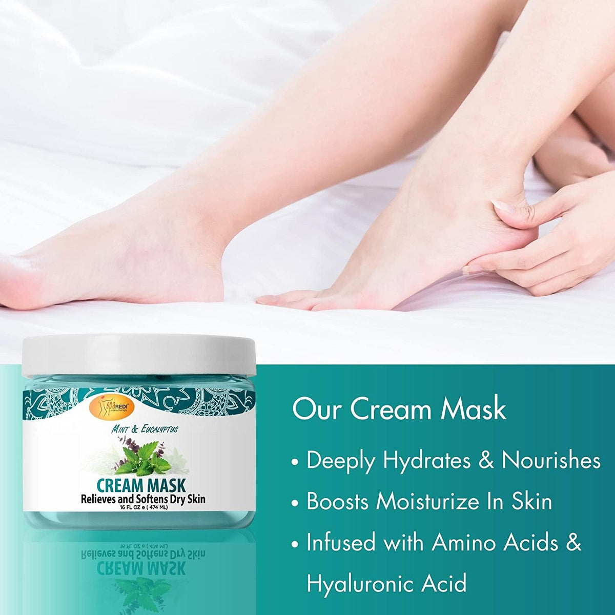 Pedi Clay Mask - Mint & Eucalyptus, 16 oz