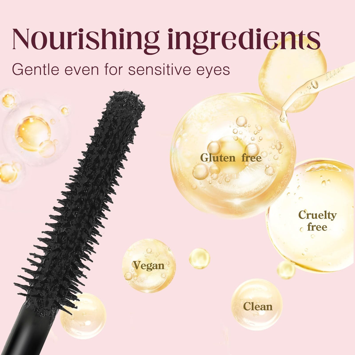 Lengthening Waterproof Tubing Mascara with Nourishing Squalane - Black