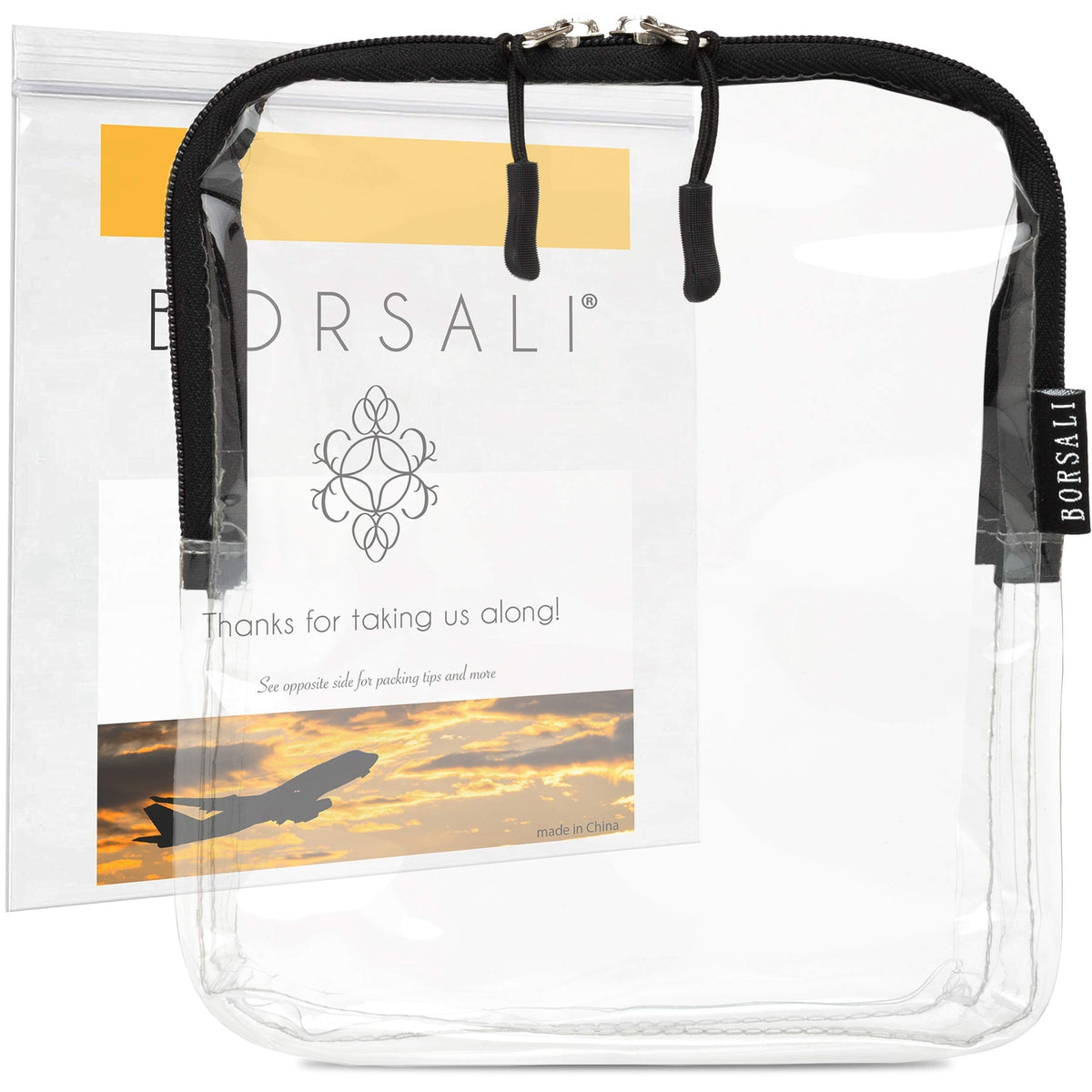 Travel Toiletry Bag 1 Quart Clear TSA Approved Carry-On Organizer