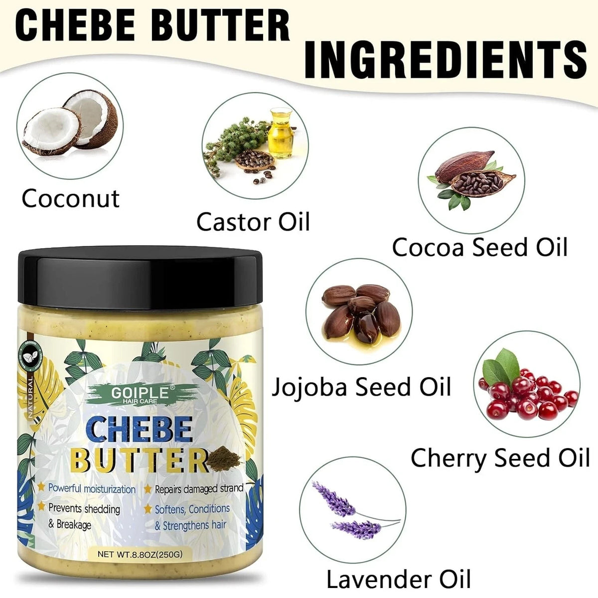Chebe Butter for Hair Growth & Repair - 8.8oz
