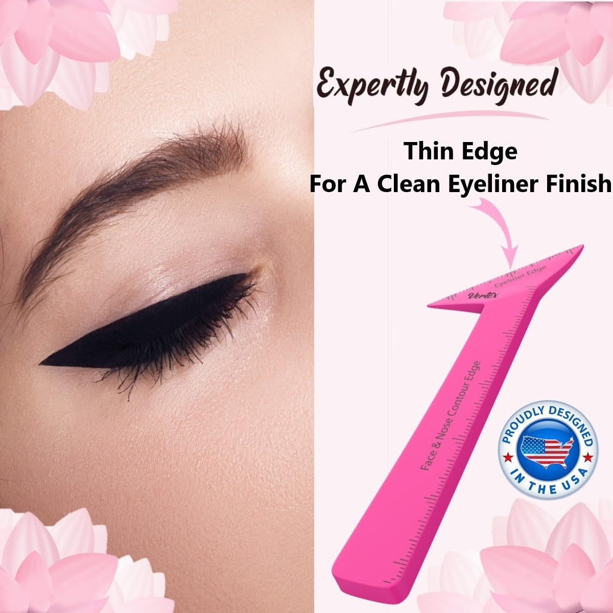 Waterproof Eyeliner Stencils Pencil Brush for Precise Makeup Application