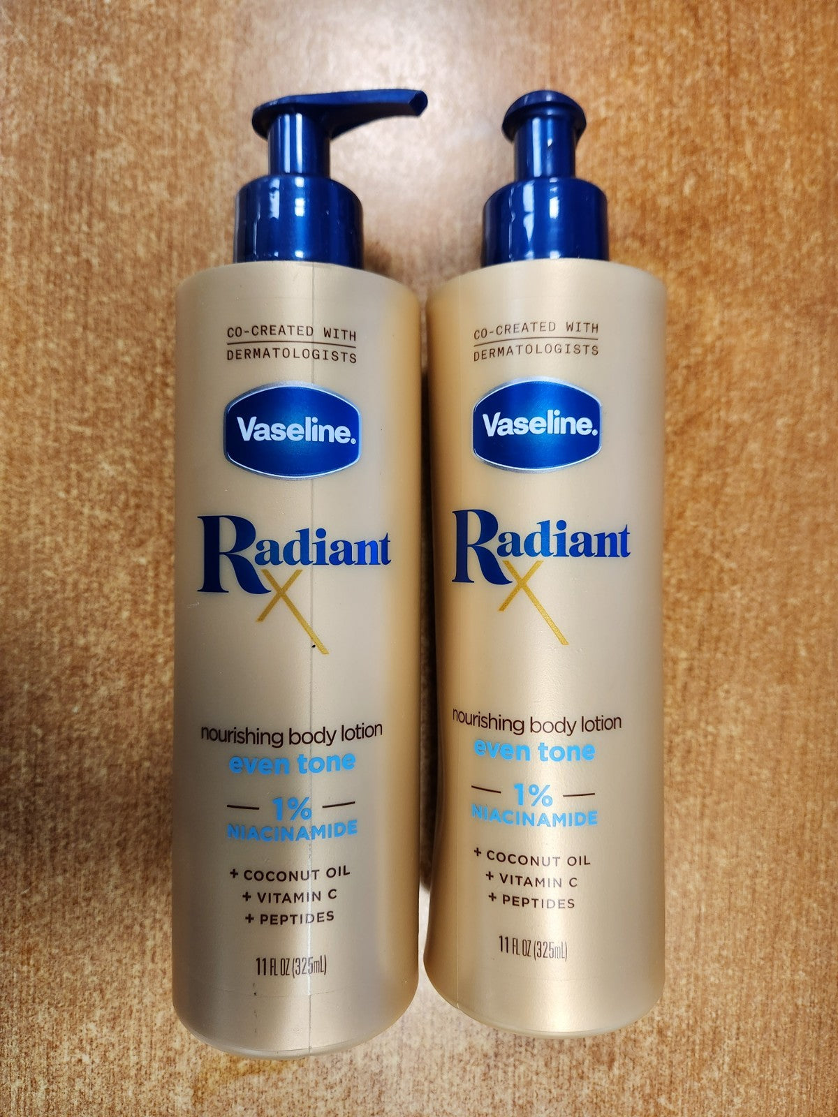 Vaseline Radiant X Even Tone Body Lotion 2-Pack with Niacinamide