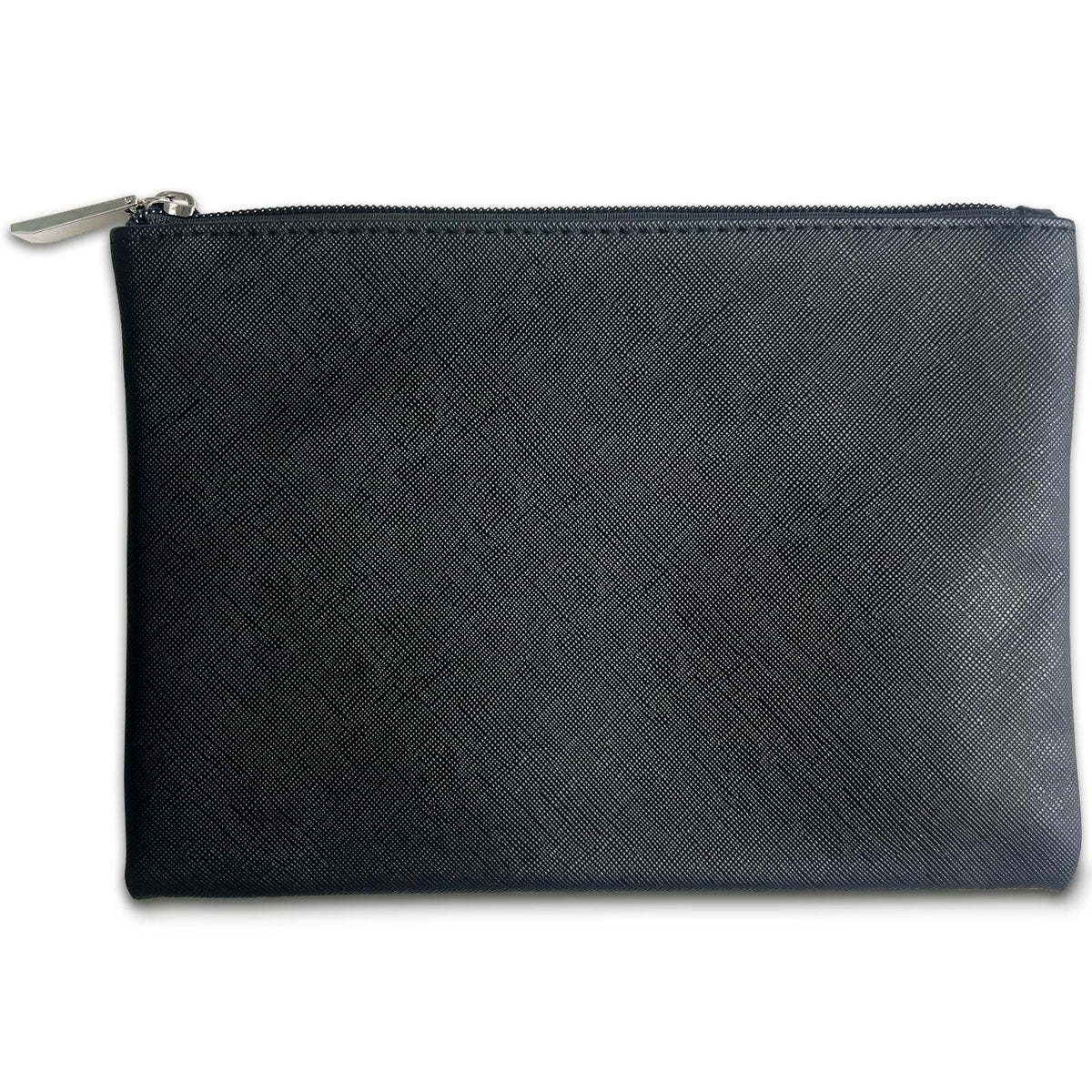 Small Vegan Leather Makeup Bag for Travel with Zipper - Compact Cosmetic Pouch
