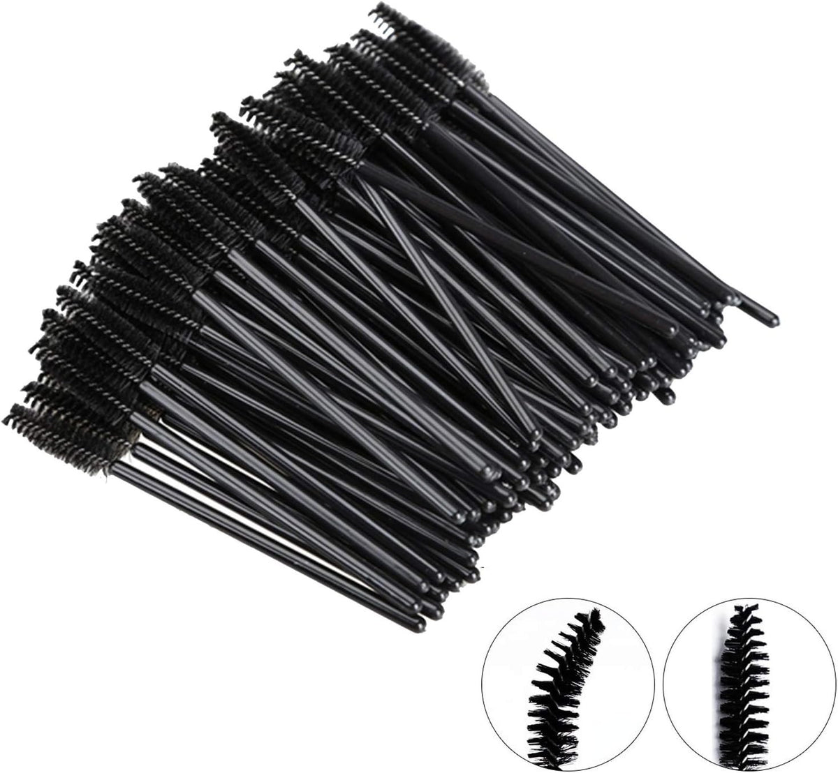 Disposable Eyelash Mascara Brushes Set for Eyelash & Eyebrow Application - 100 Pcs
