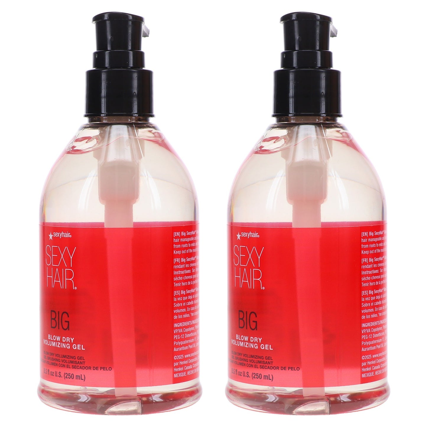 Volumizing Hair Gel 8.5 oz - Pack of 2 for Thick, Full Locks