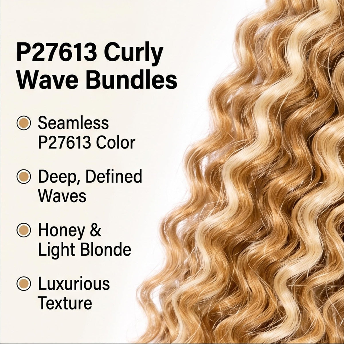 Highlight Blonde Hair Bundles 26-30 Inch Brazilian Human Hair Curly Wave