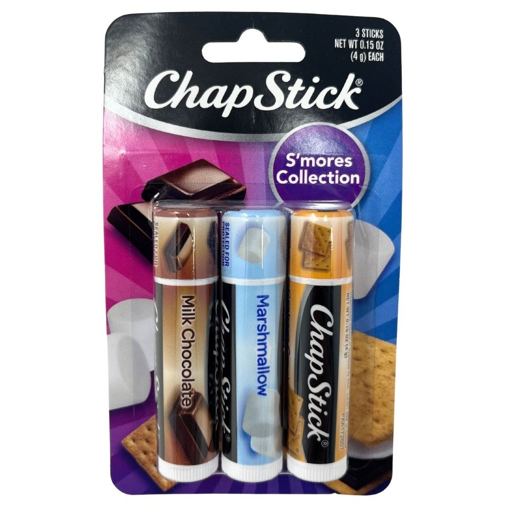 ChapStick S'Mores Collection Variety Pack - Chocolate, Marshmallow & Graham Cracker Flavors