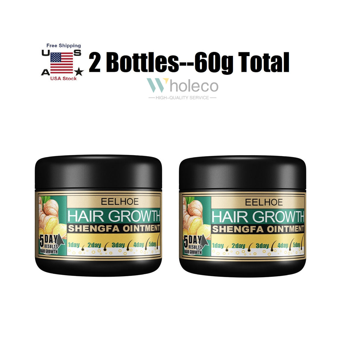 Organic Ginger Hair Regrowth Shampoo Bar & Hair Growth Cream Set - Natural & Nourishing