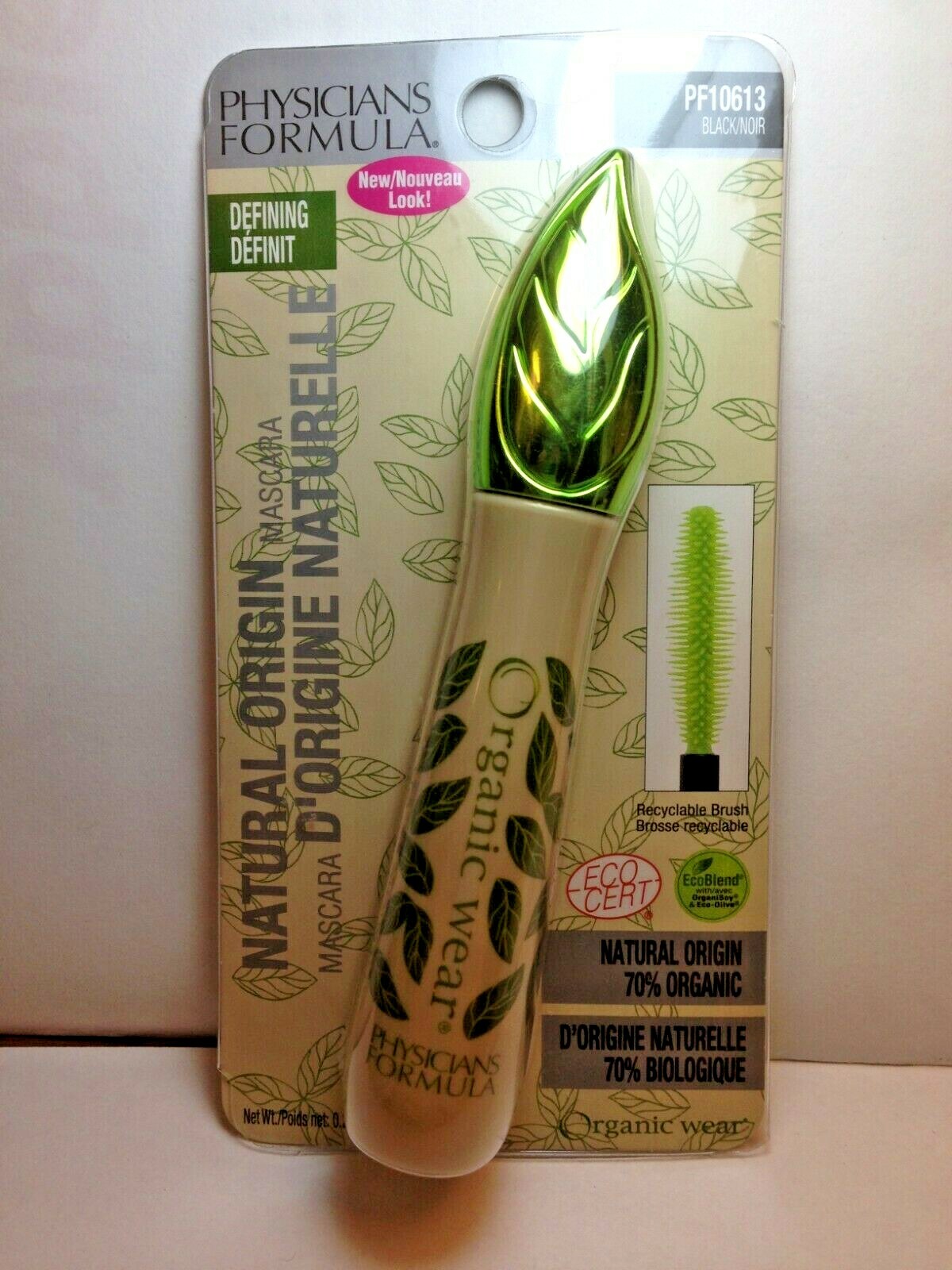 Organic Wear Black Mascara - Natural Lash Length & Volume, 0.26oz