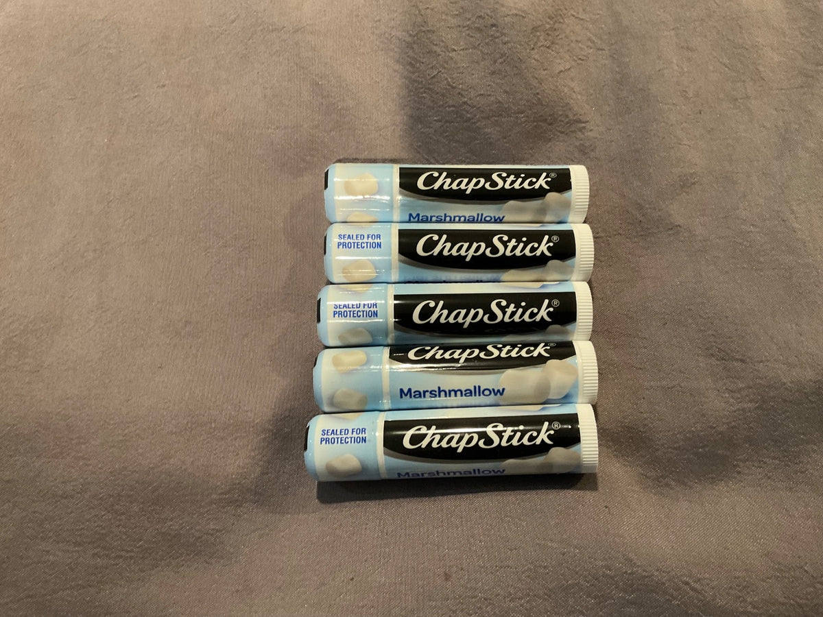 5 Pack Sealed Marshmallow Lip Balm Tubes - 0.15 Oz Moisturizing Lip Care