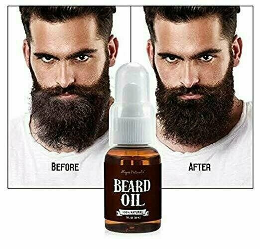 Organic Beard Oil & Leave-In Conditioner - Unscented Jojoba & Argan Oil, 1 oz