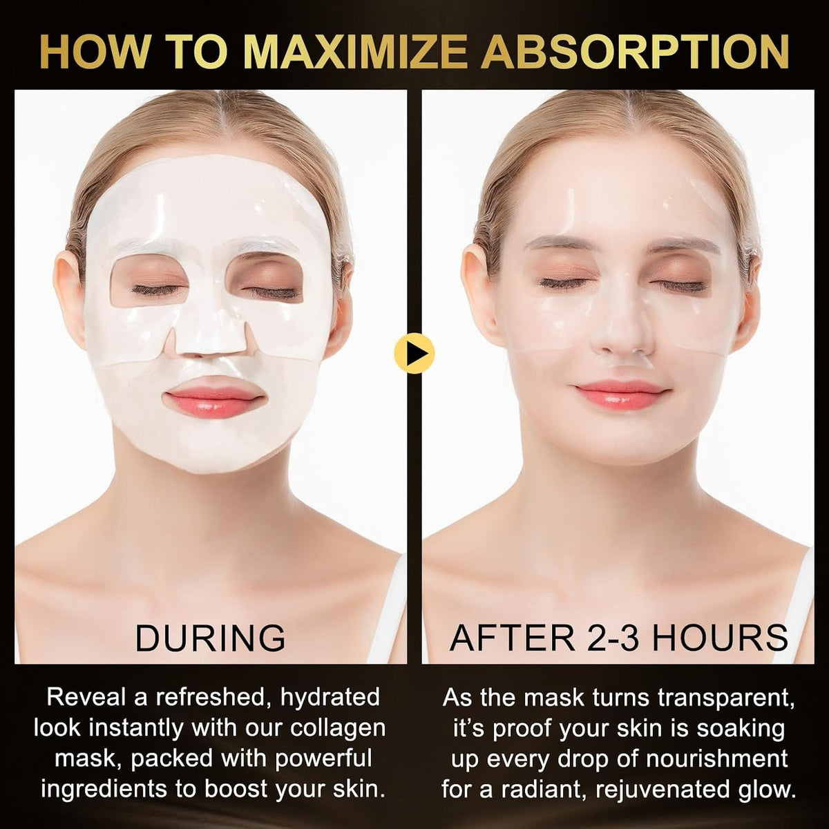 Hydrating Snail Mucin Hydrogel Face Mask Pack of 4 - Anti-Aging & Moisturizing