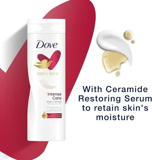 Dove Body Lotion for Dry Skin 400ml Pack of 3 - Nourishing Moisturizer