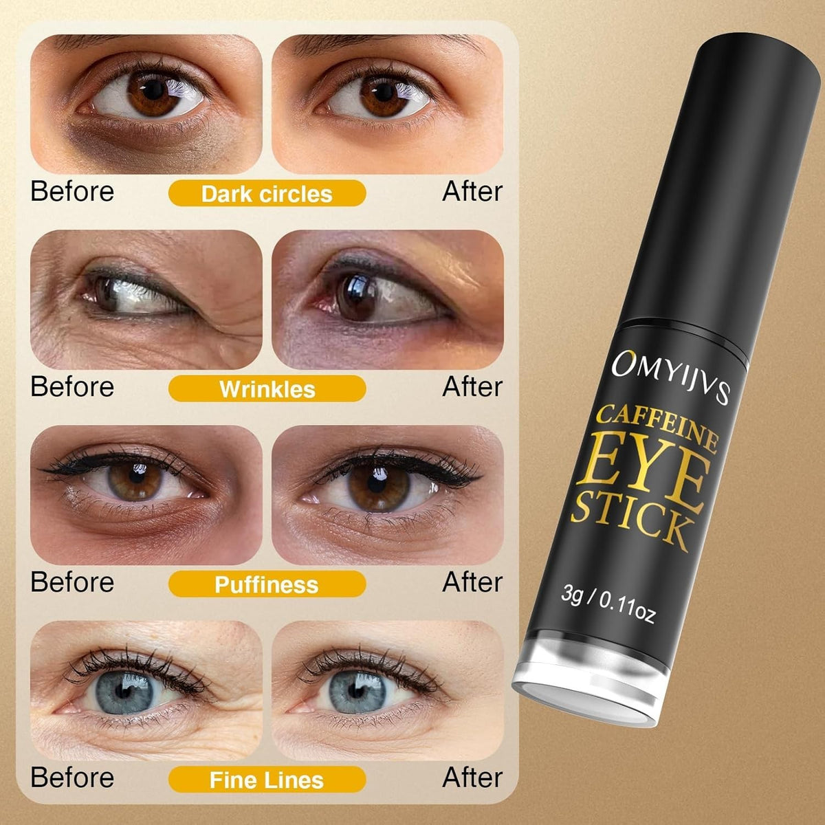 Fast-Absorbing Eye Stick for Puffiness Fine Lines Dark Circles