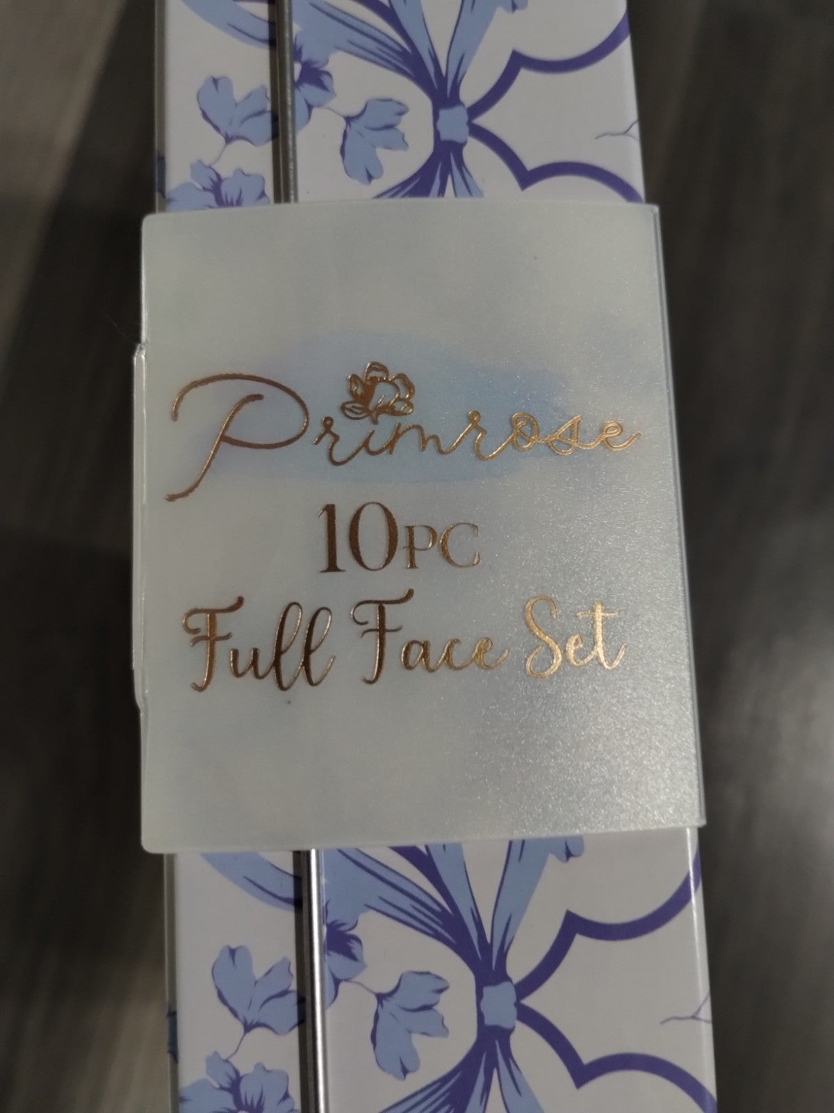 Primrose Full Face Makeup Brush Set - 10 Pieces with Storage Container