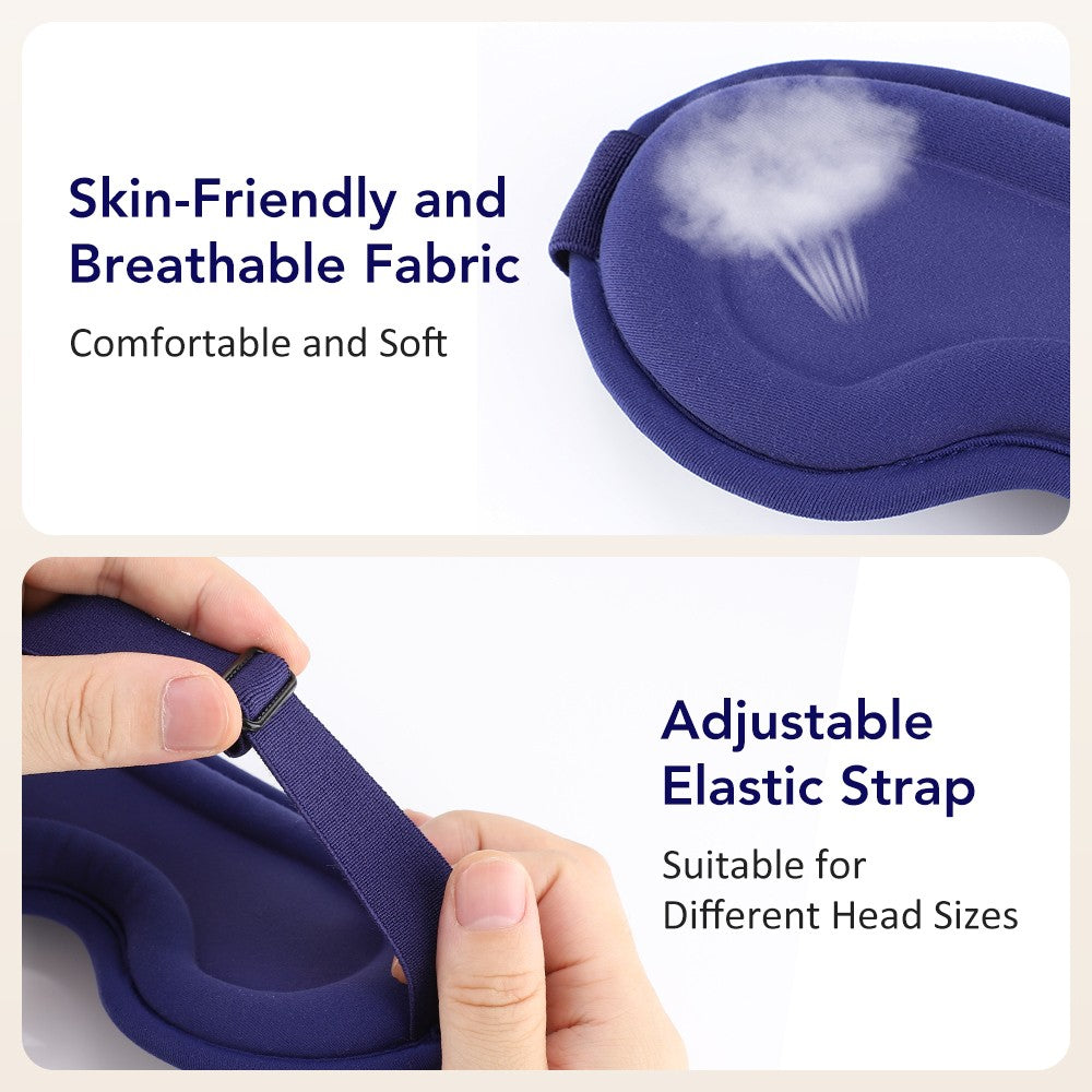 Electric Heated Eye Mask with 5 Temperature & 6 Vibration Modes - Relax & Relieve Eye Fatigue