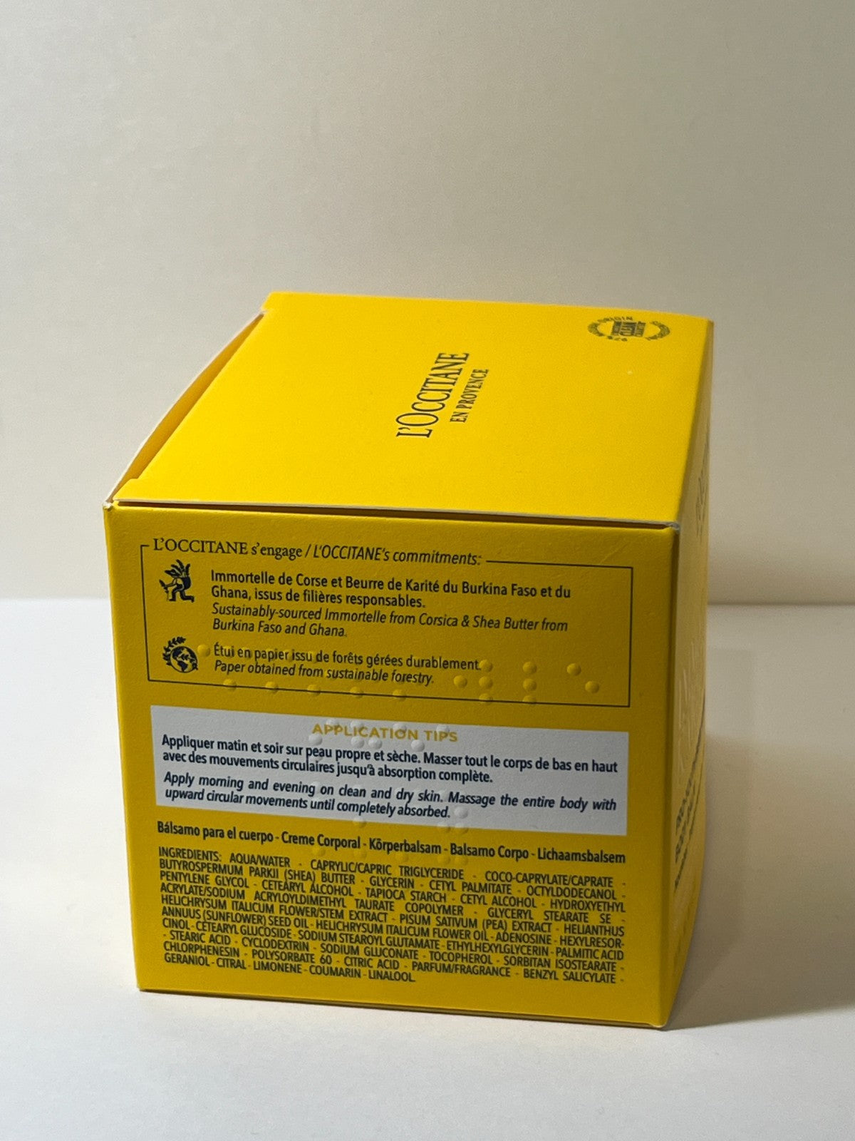 L'Occitane Immortelle Karite Pro Youth Body Care Balm ~ 200mL / 6.9