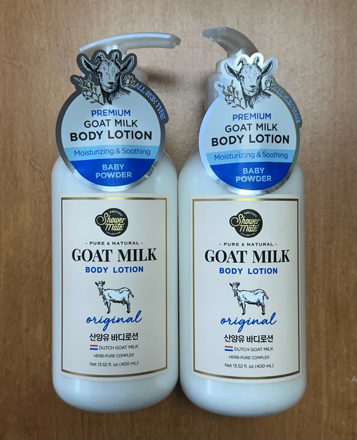 (2-Pk) SHOWER MATE Natural GOAT MILK Moisturizing Soothe BODY LOTION