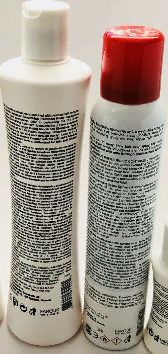 CHI Enviro Smoothing Treatment Kit for Highlighted & Porous Hair - Spray & Serum