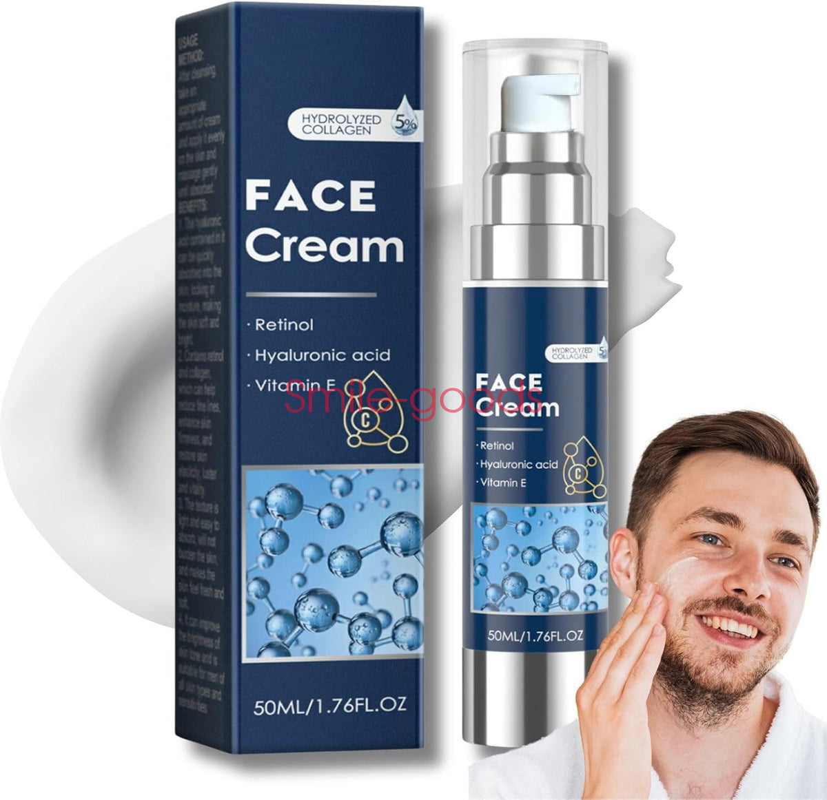 Moisturizer Face Cream For Men 6 In 1 Anti Aging Fights Eye Bags Dark