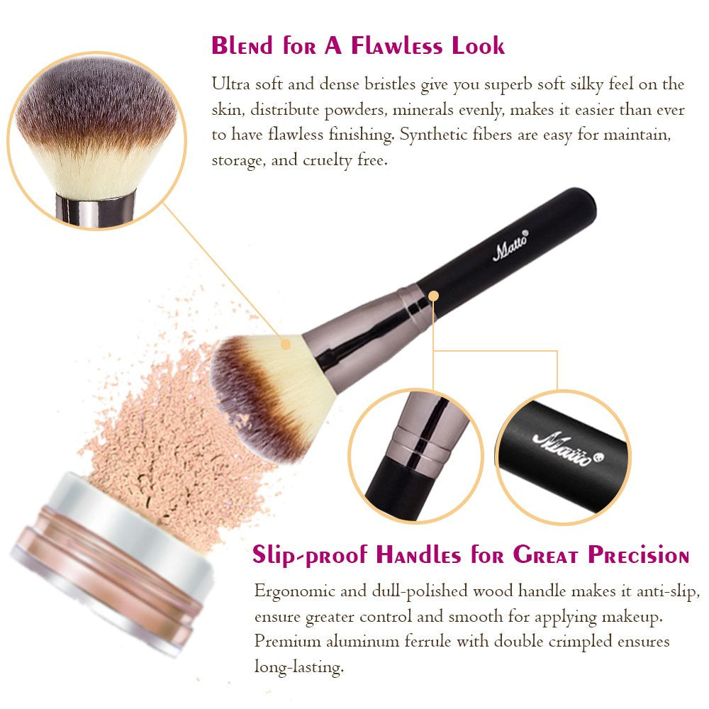 Mineral Powder Makeup Brush for Full Coverage & Flawless Finish