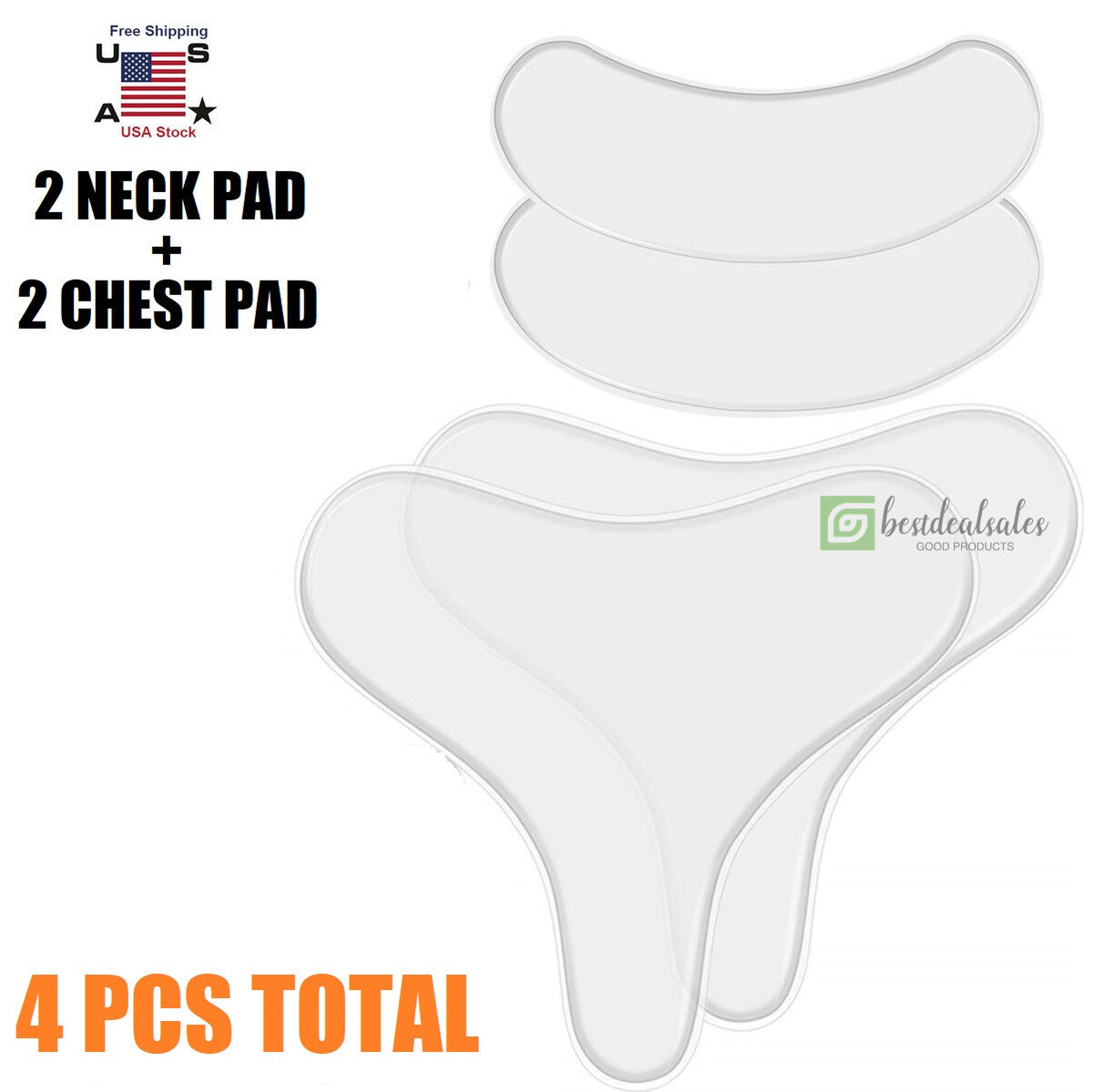 Reusable Anti-Wrinkle Chest and Neck Silicone Pads Set - Anti-Aging Skin Care