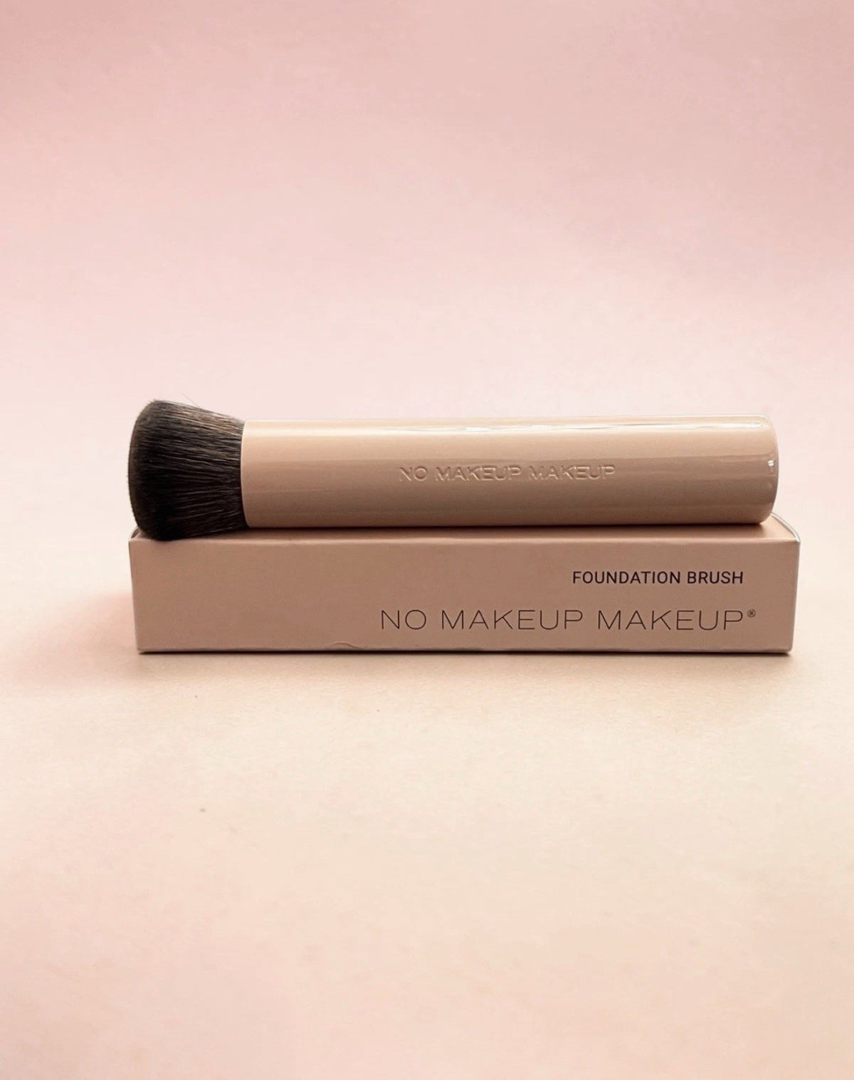 No Makeup Foundation Almond Cream with Brush - Buildable, Long-Wear Face Makeup