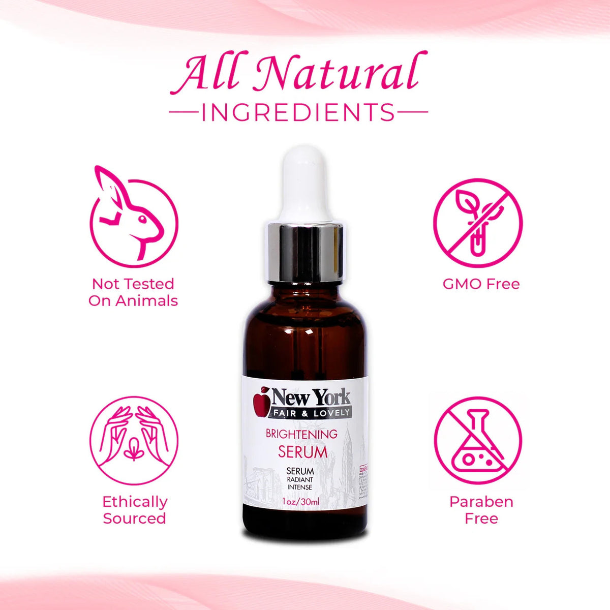 Brightening Face Serum with Vitamin C & Hyaluronic Acid - 1 oz