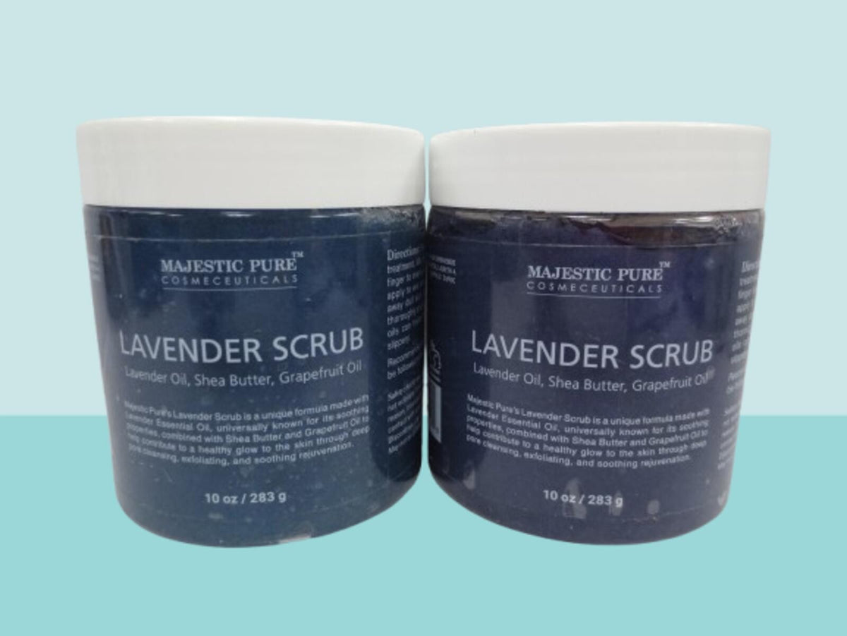 Lavender Body Scrub 10 oz - Pack of 2 Natural Exfoliating Skin Care
