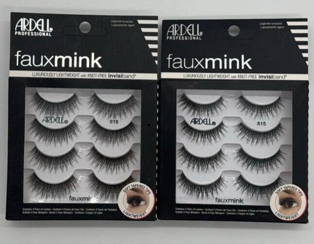 False Eyelash Set Ardell Fauxmink #815 8 Pairs - Long Natural Look