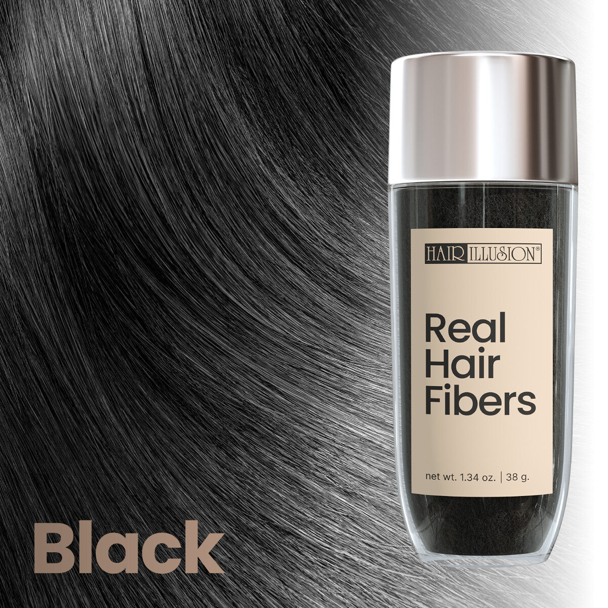 Real Hair Fibers for Bald Spot & Thinning Hair Concealer