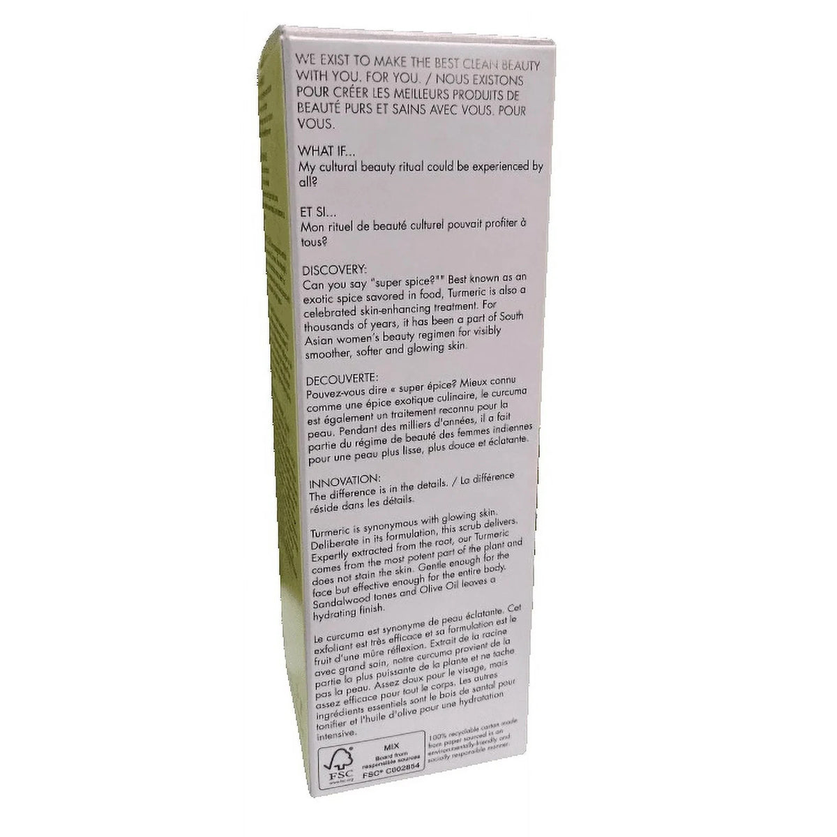 Volition Turmeric Brightening Polish for Face and Body 4 oz Full Size