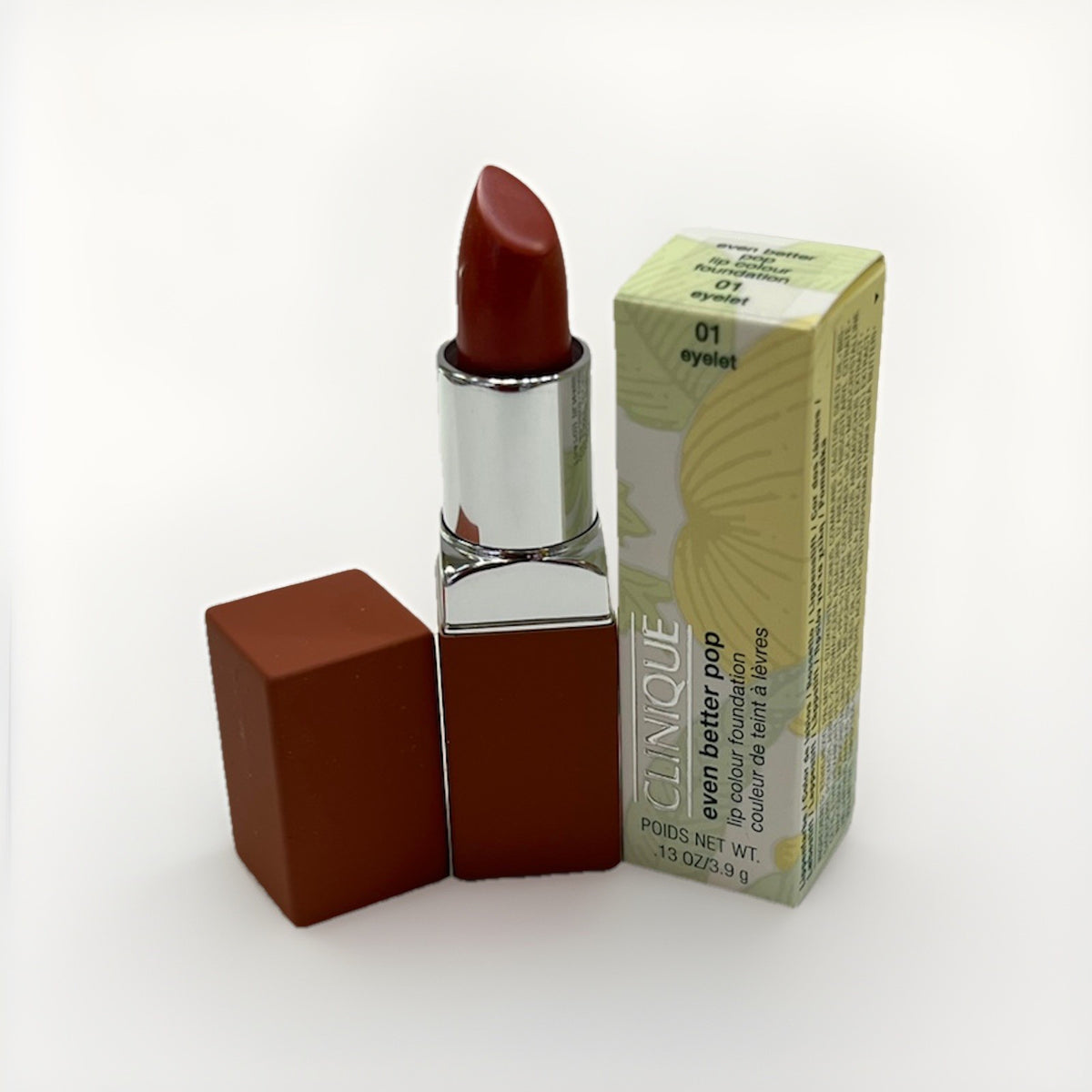 Clinique Even Better Pop Lipstick Lip Colour 01 Eyelet - Bright, Long-Wear Lip Color