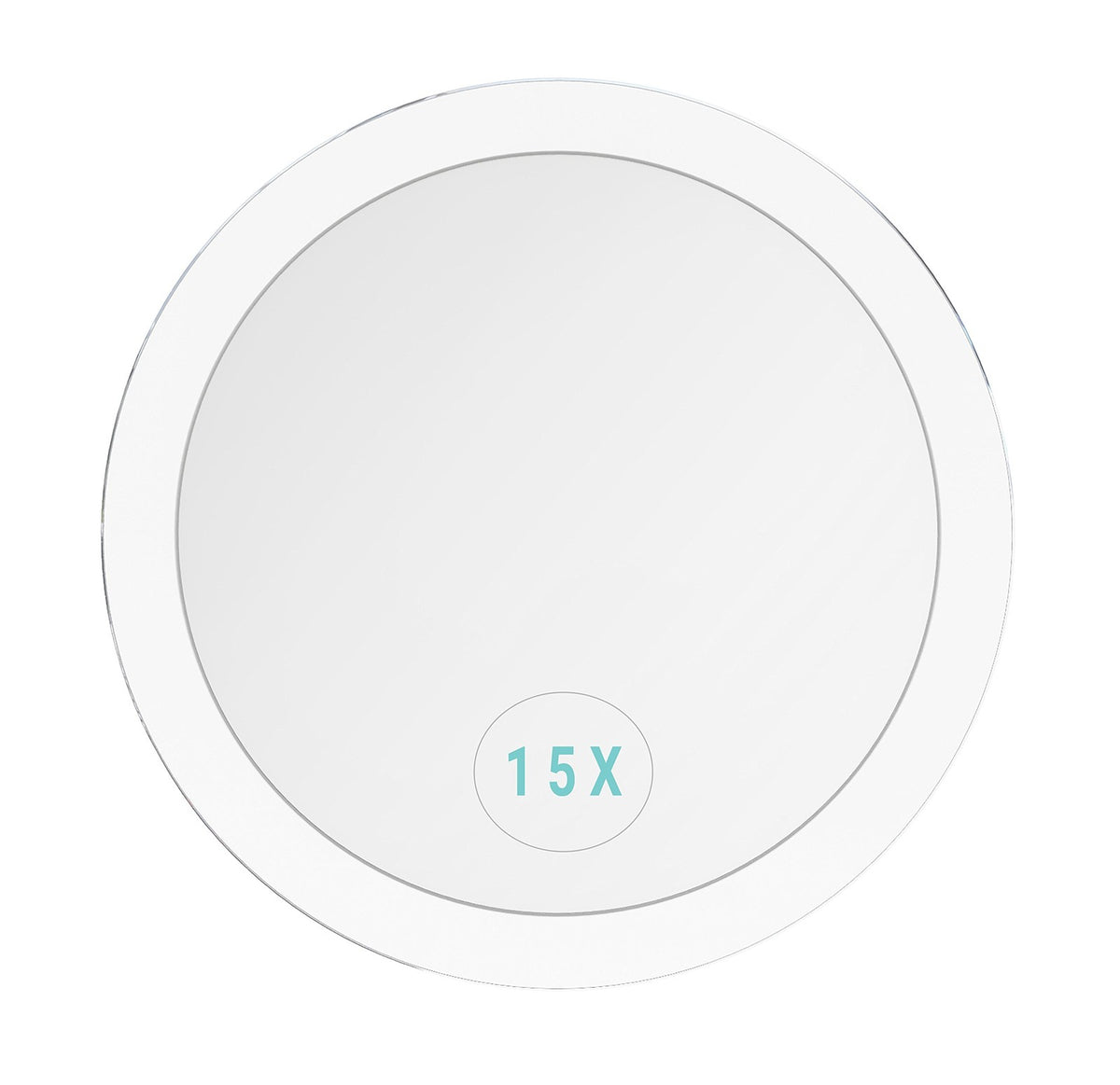 15X Magnifying 6 Inch Round Makeup Mirror with Suction Cups for Travel