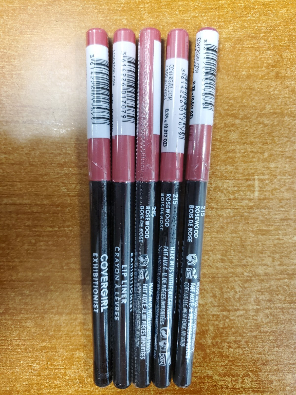 Lip Liner Pencil - Retractable, Creamy & Self-Sharpening, 5 Pack
