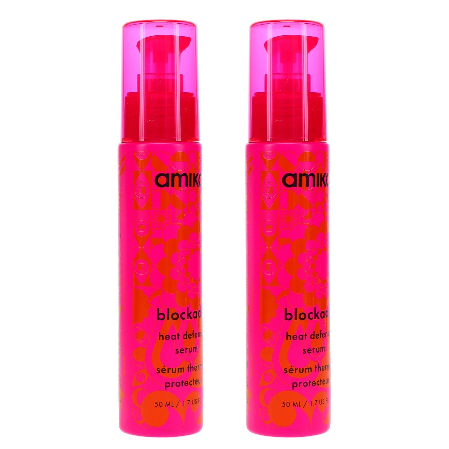 Amika Heat Defense Serum 1.7 oz - Protects Hair from Thermal Damage, 2 Pack