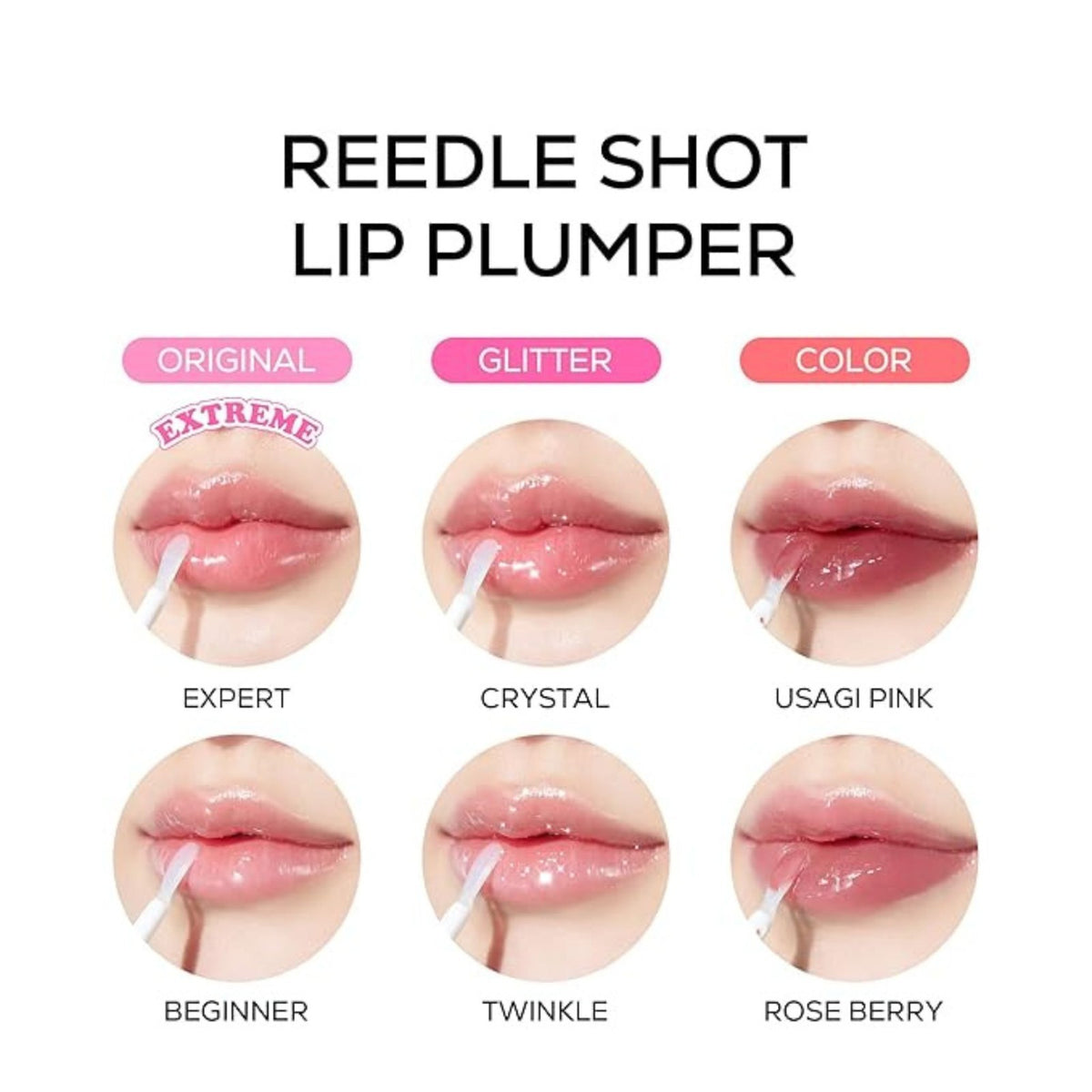 Lip Plumper Gloss with Subtle Sparkle - Volumizing Lip Shine 4.5g