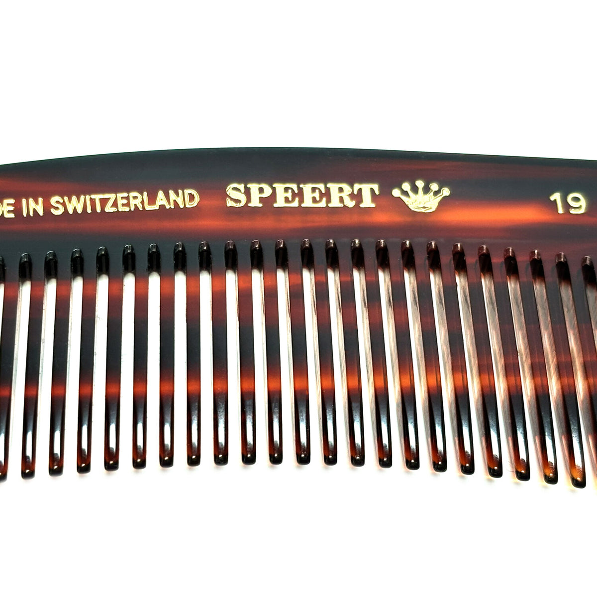 Handmade Swiss Tortoise Cellulose Acetate Comb 7.38 Inches - Style #19