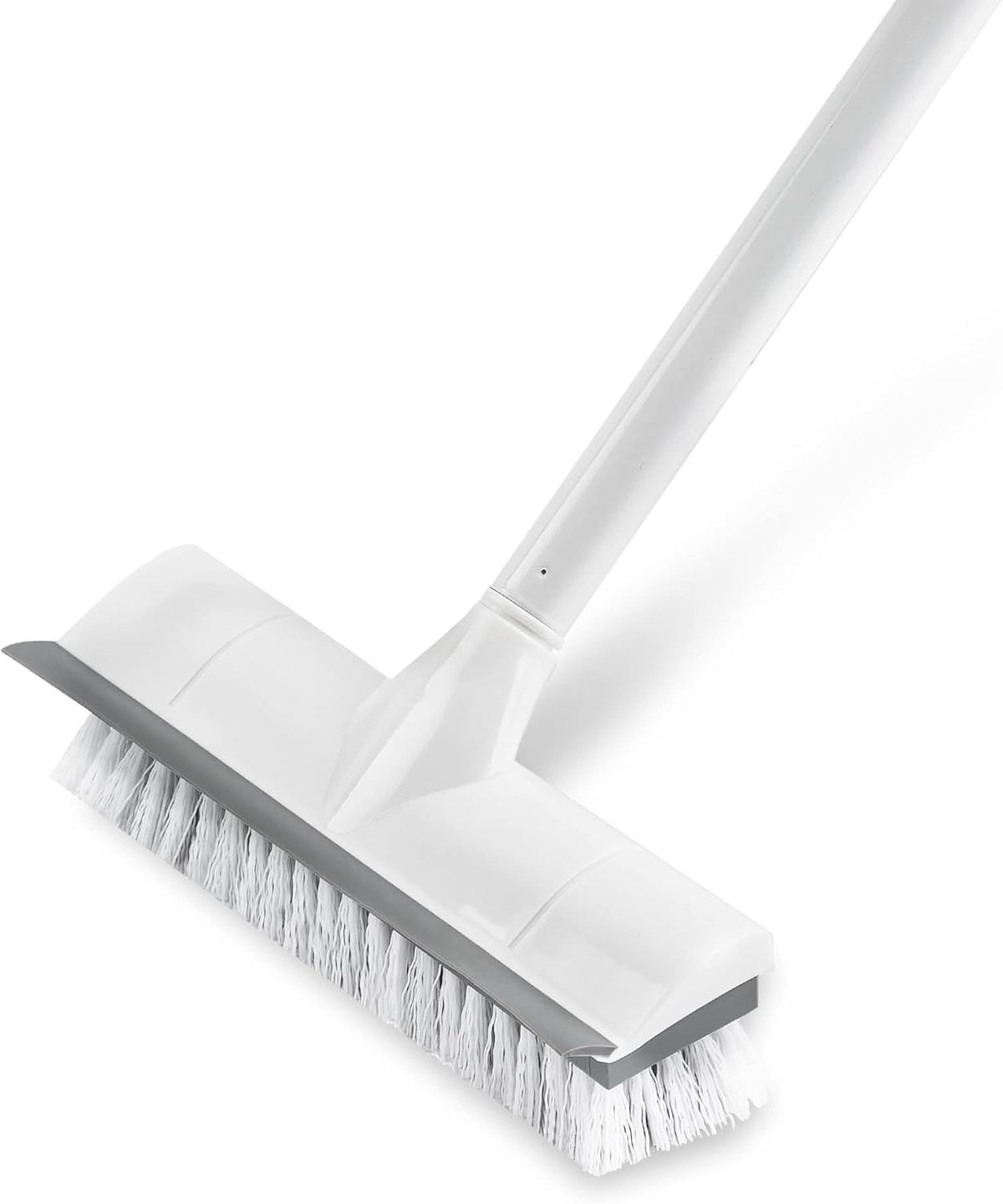 Heavy-Duty Floor Scrub Brush with Adjustable Handle & 2-in-1 Scraper
