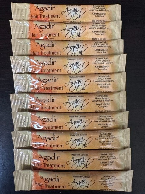 Argan Oil Hair Treatment Travel Size 0.25 Oz - 20 Pack for Dry & Frizzy Hair