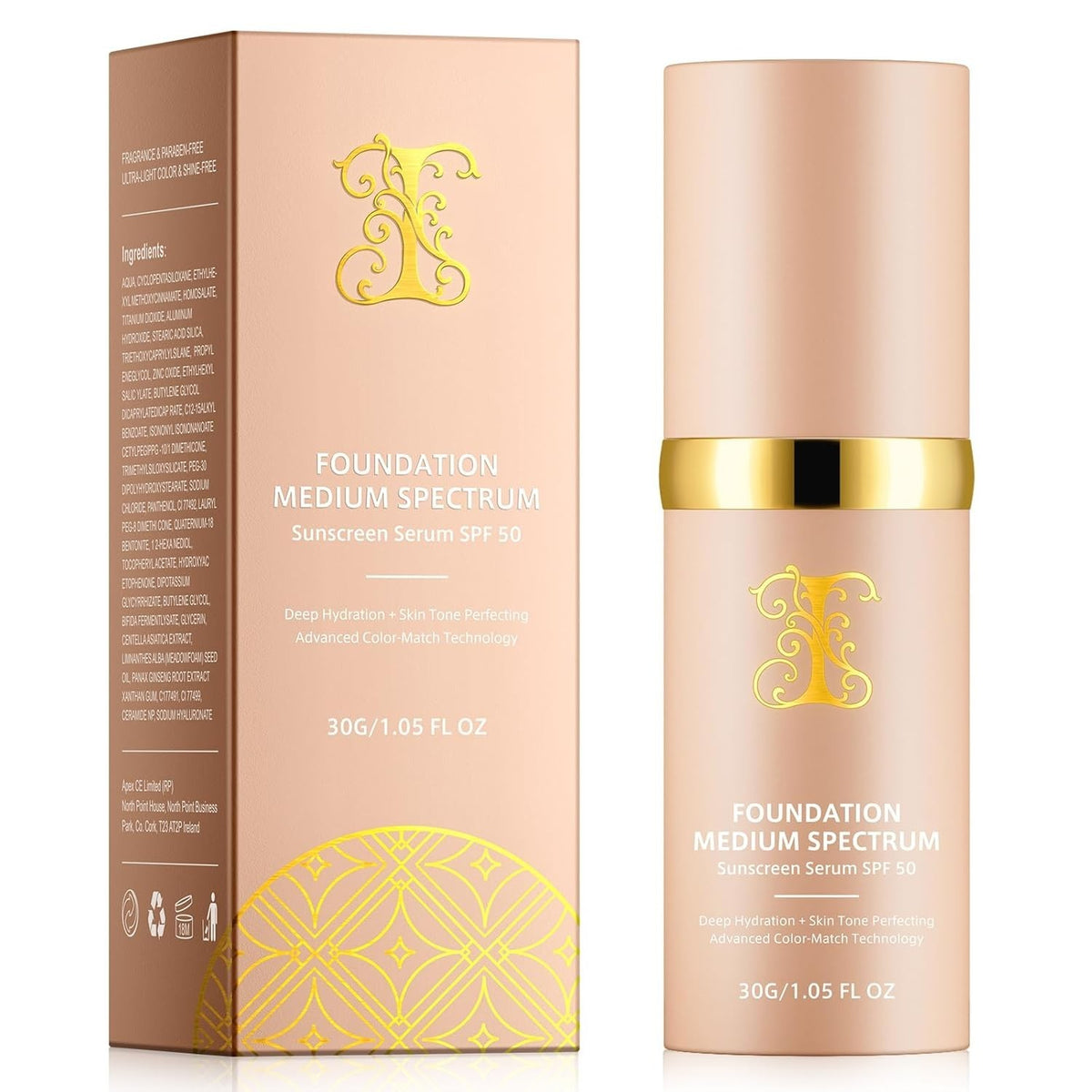 Color Changing Waterproof Foundation with SPF 50 - 4 in 1 Liquid Makeup